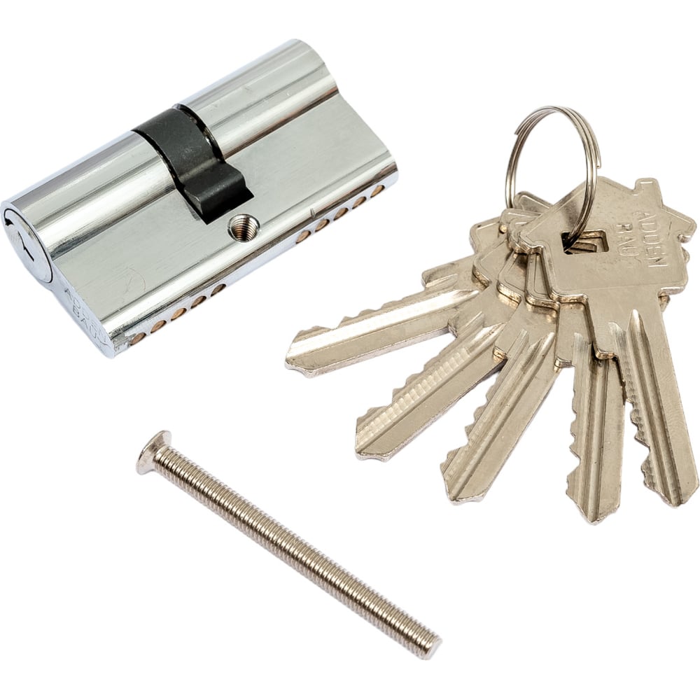 Изображение товара Цилиндр ADDEN BAU CYL 5-60 KEY CHROME для дверей