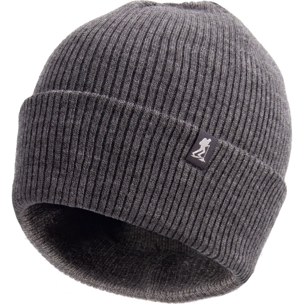 Изображение товара Шапка Сибирский Следопыт IRBIS двойной отворот мужская акрил темно-серая
