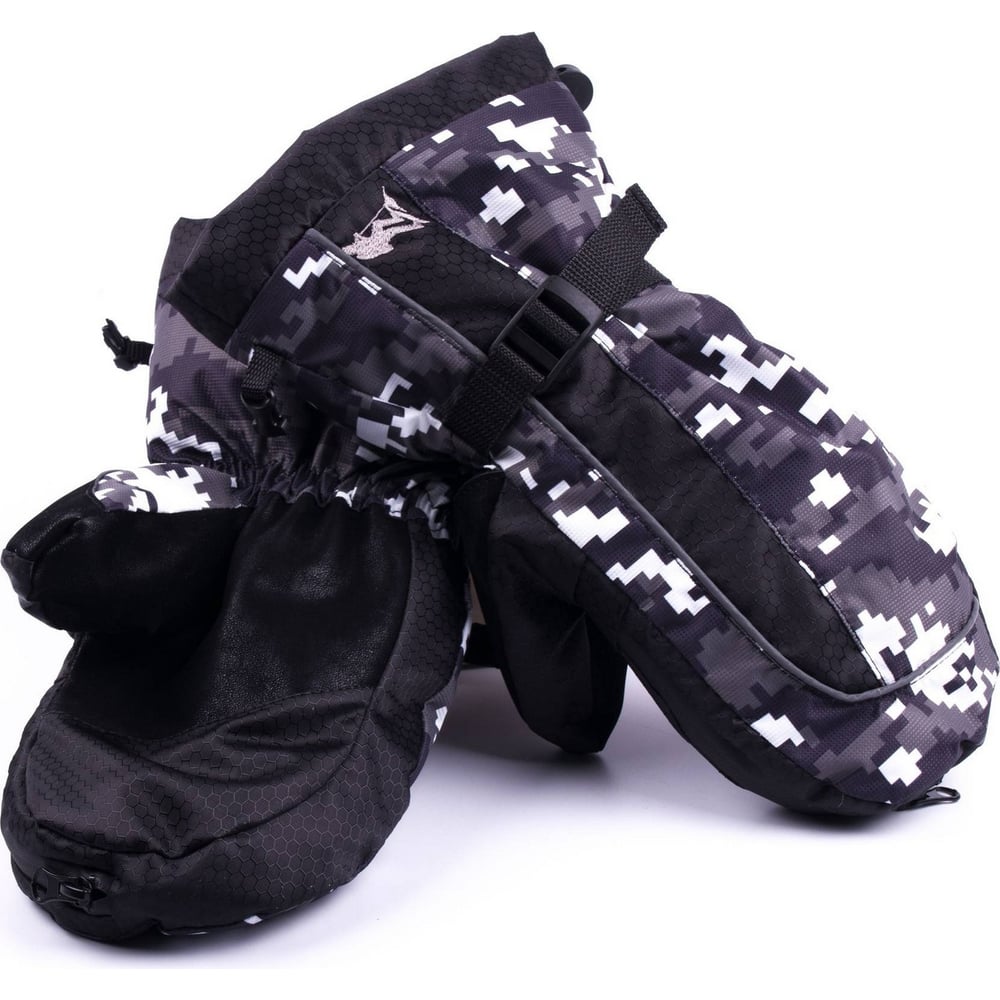 Изображение товара Рукавицы Сибирский Следопыт HUNTER, мембрана, пиксель ч/б, р-р XL PF-GL17