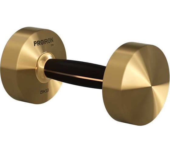 Изображение товара Гантель из латуни и черного дерева PROIRON 5 кг с подставкой Г1050ЛЧ