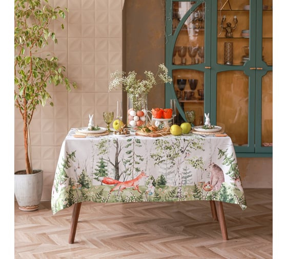Изображение товара Скатерть Этель Лесная сказка 148х218 +/-2 см с ГМВО, 100% хлопок, саржа 190 г/м2 10254591
