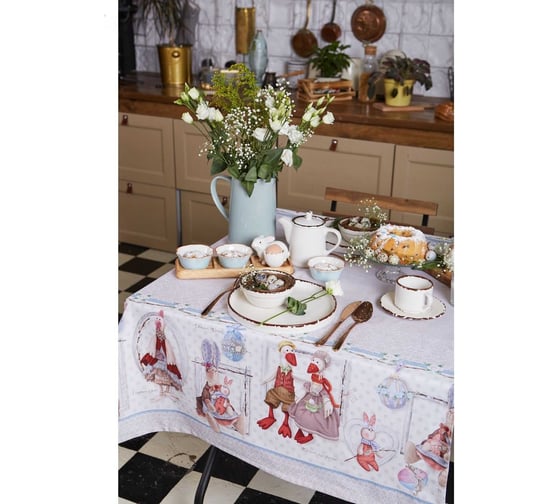 Изображение товара Скатерть Этель Пасхальные Тильды 110x147 см, 100% хлопок, саржа 190 гр/м2 4682719