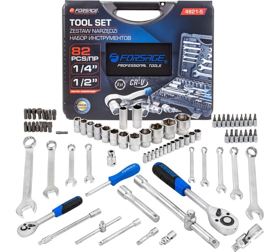 Изображение товара Набор инструмента Forsage 82пр F-4821-5(8994)