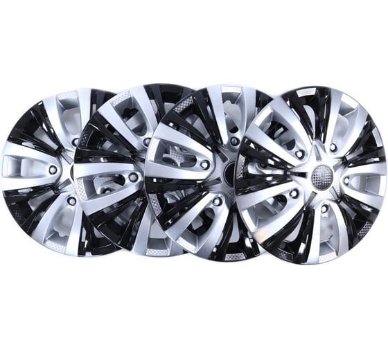 Изображение товара Колпак колеса REDMARK R15 Лион микс черный к-т 4 шт (в коробке) RM11537