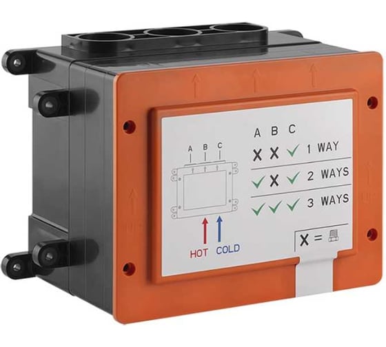 Изображение товара Скрытая часть для однорычажного смесителя Gessi HI-FI с кнопками, 1/2" соединение, цвет хром 63055.031