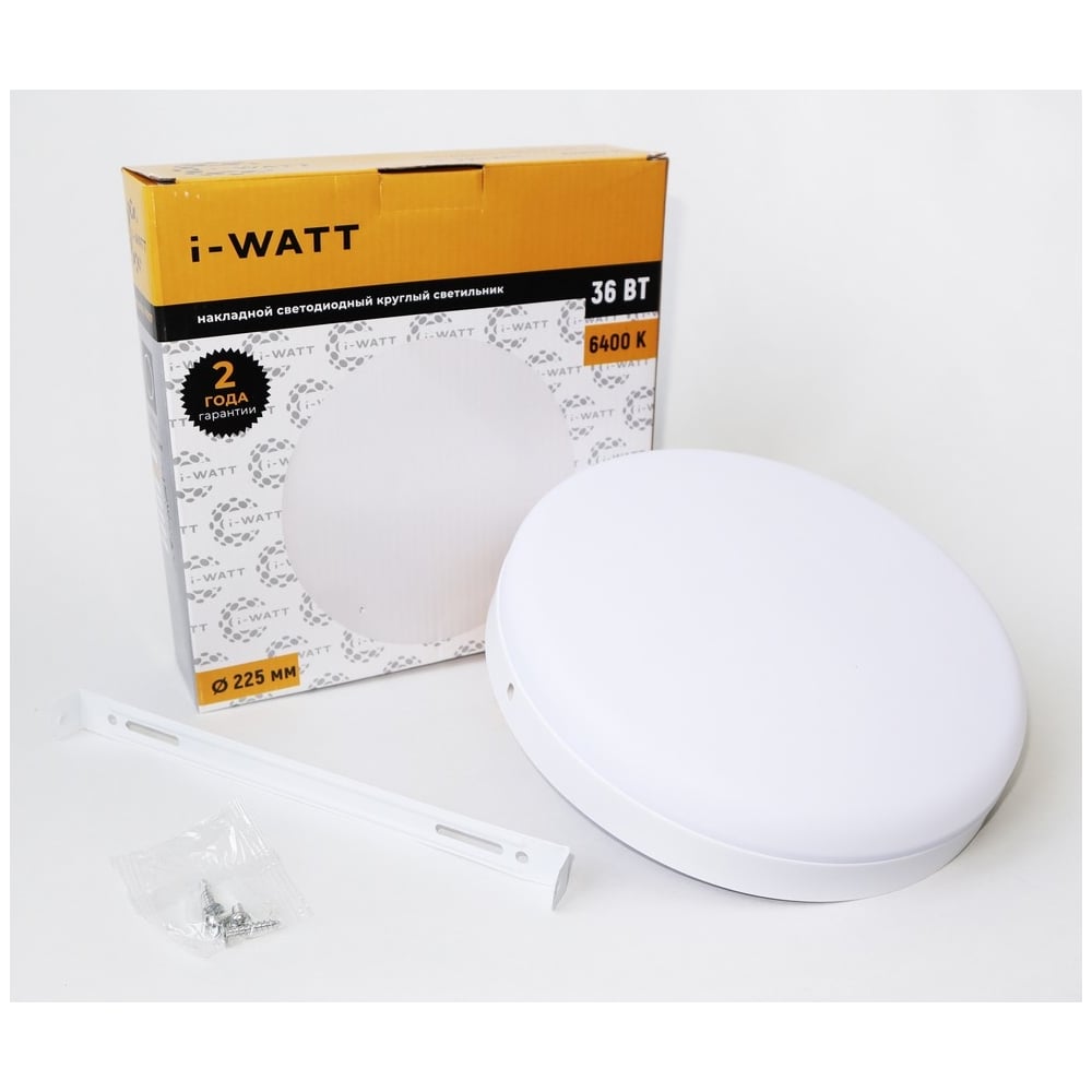 Изображение товара Светильник накладной LED 36Вт IP44 для влажных помещений в белом цвете