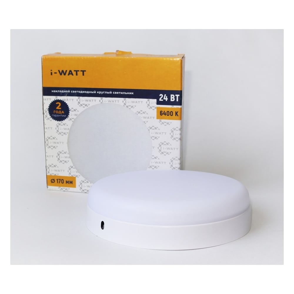 Изображение товара Накладной LED светильник I-WATT 24Вт IP44 2400Лм белый