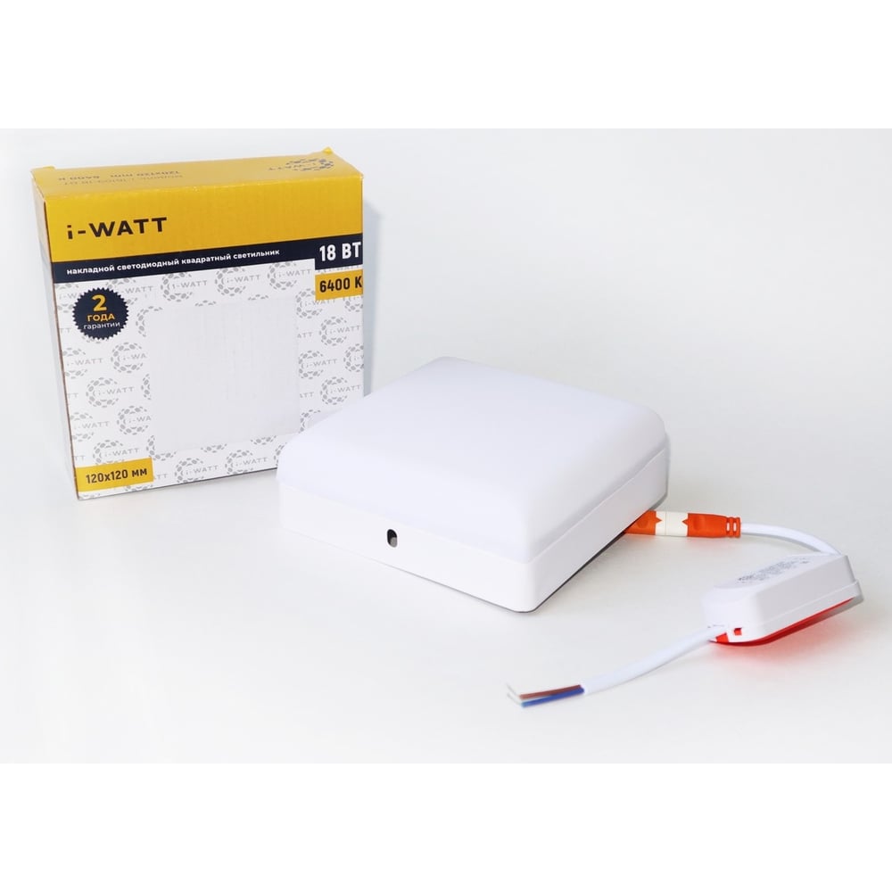 Изображение товара Накладной LED светильник I-WATT 18Вт 6400К IP44 для натяжных потолков
