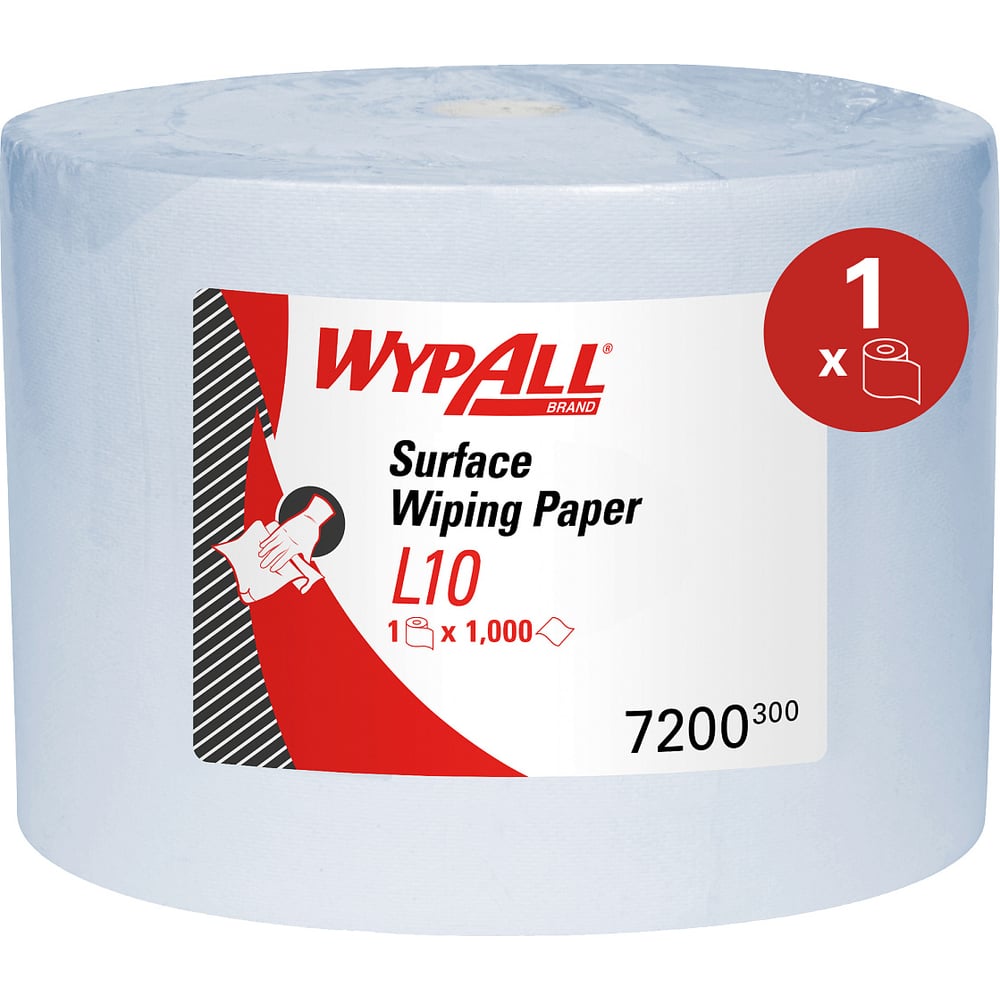 Изображение товара Протирочный материал для поверхностей Kimberly-Clark WypAll L10 рулон Jumbo / Синий 7200
