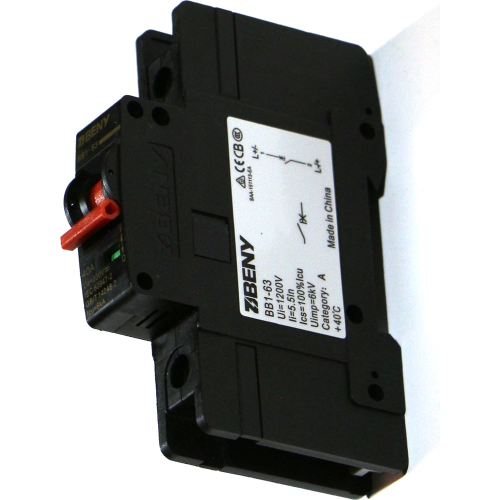 Изображение товара Автоматический выключатель постоянного тока ZJBeny 1P 40А 300V IP40