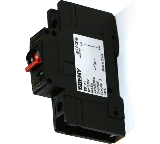 Изображение товара Автоматический выключатель постоянного тока ZJBeny 1P 40А В 300V характеристика В 1.5 кА BB1-63 1P 40 300V