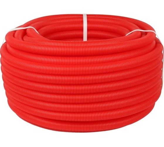 Изображение товара Труба гофрированная ГЕОПЛАСТ ПОЛИМЕР ПНД легкая красная 15 м D 40 для труб D 25 8766
