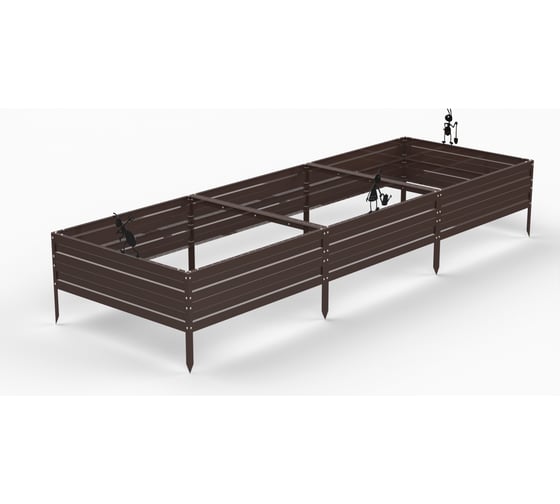 Изображение товара Грядка ООО Металекс KitGarden 3x1 х 0.3 м. Коричневая 114007