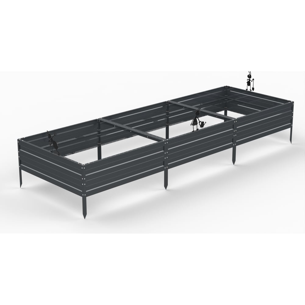 Изображение товара Грядка ООО Металекс KitGarden 3x1 х 0.3 м. Серая 114009