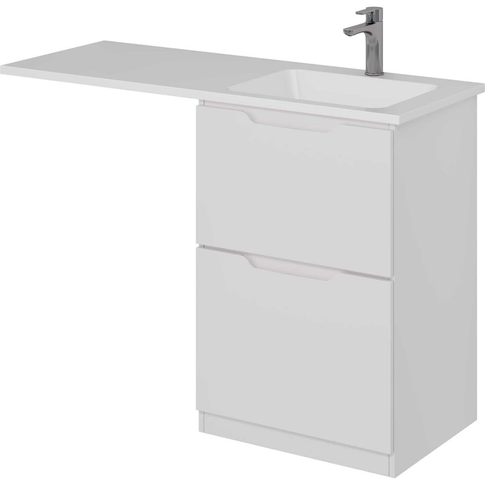 Изображение товара Тумба с раковиной Dreja BONA 60 см белый глянец современная мебель для ванной