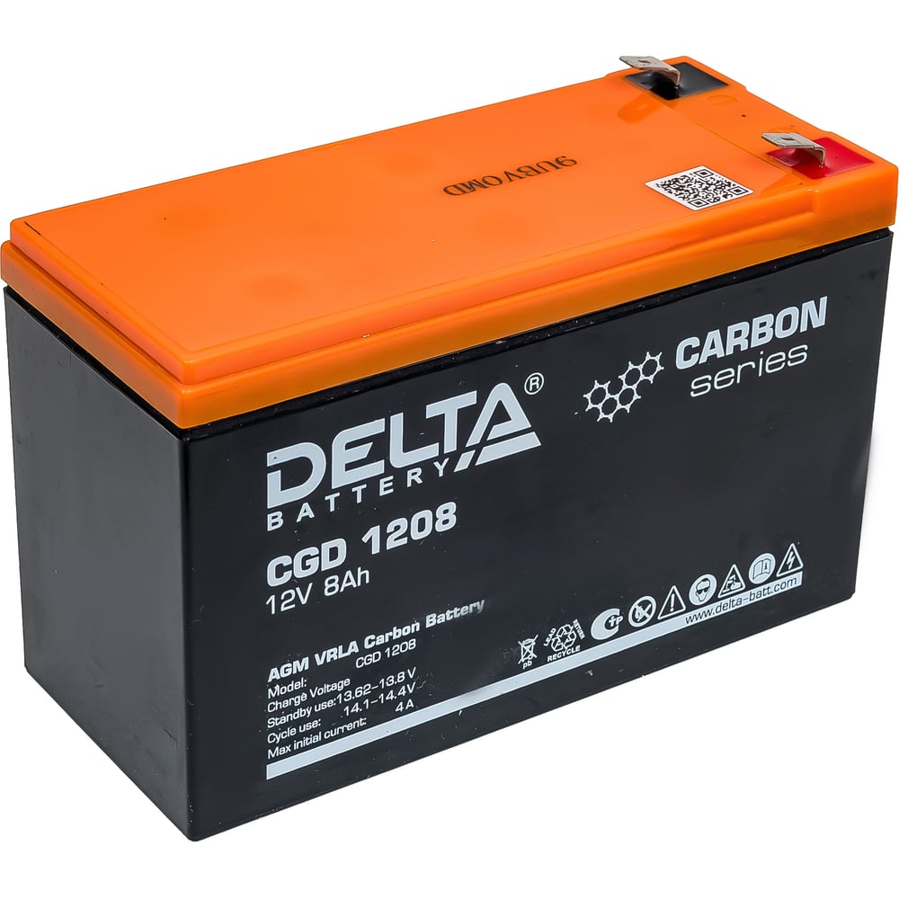 Изображение товара Аккумуляторная батарея DELTA CGD 1208 12В 8Ач AGM для систем питания