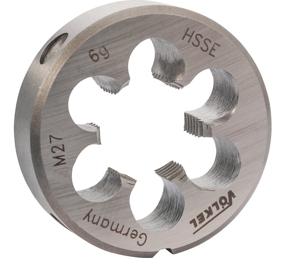 Изображение товара Плашка VOLKEL М27 шаг 3.0мм DINEN22568 HSSE 65x25мм V57476