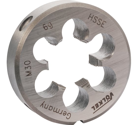 Изображение товара Плашка VOLKEL М30 шаг 3.5мм DINEN22568 HSSE 65x25мм V57478