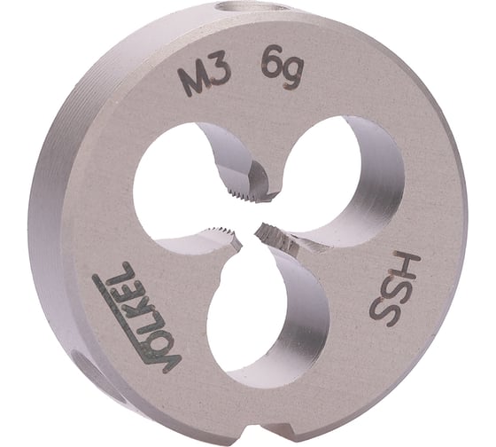 Изображение товара Плашка VOLKEL М 3 шаг 0.5мм DINEN22568 HSSE 20x5мм V57426