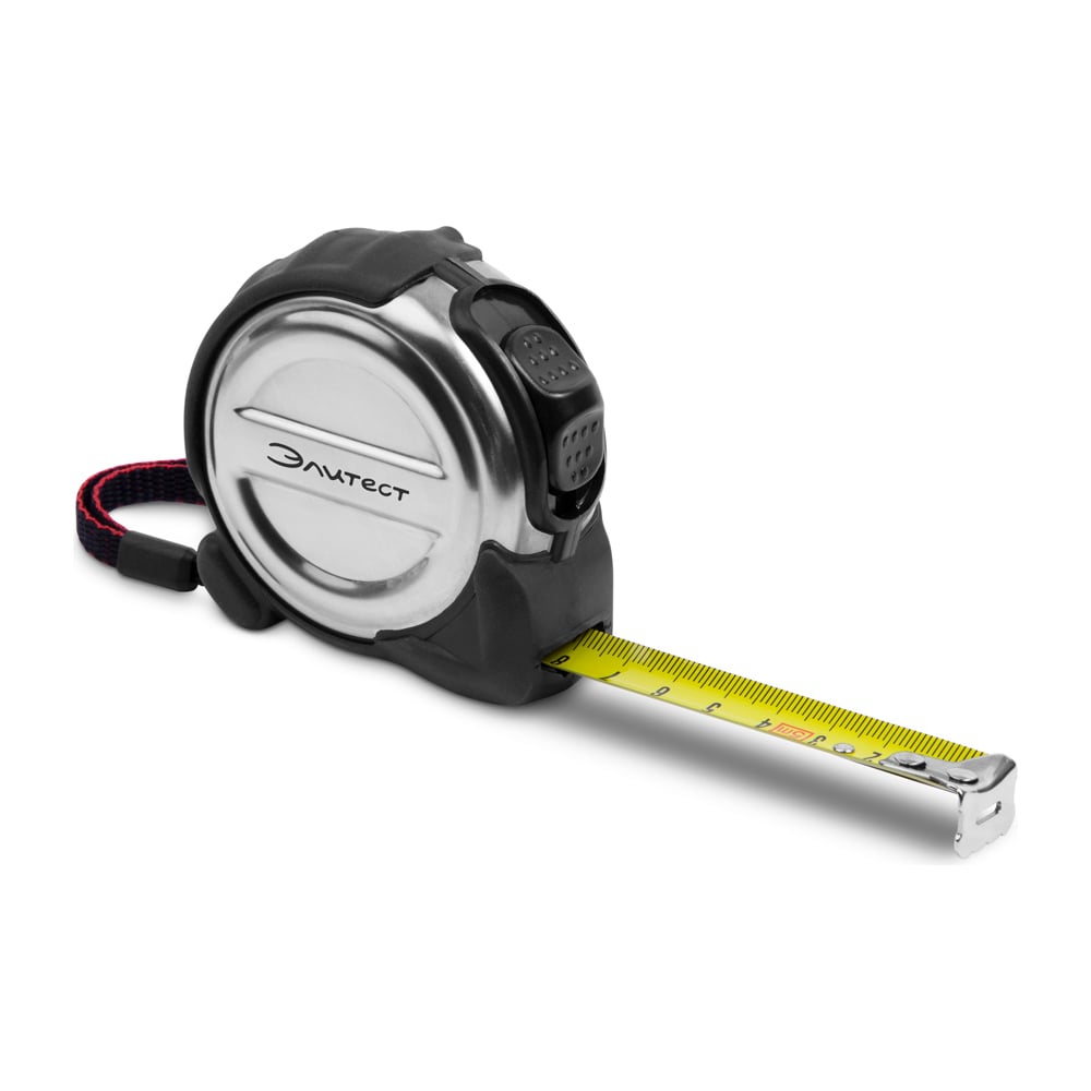Изображение товара Профессиональная рулетка Элитест 5 м с клипсой и стальной лентой