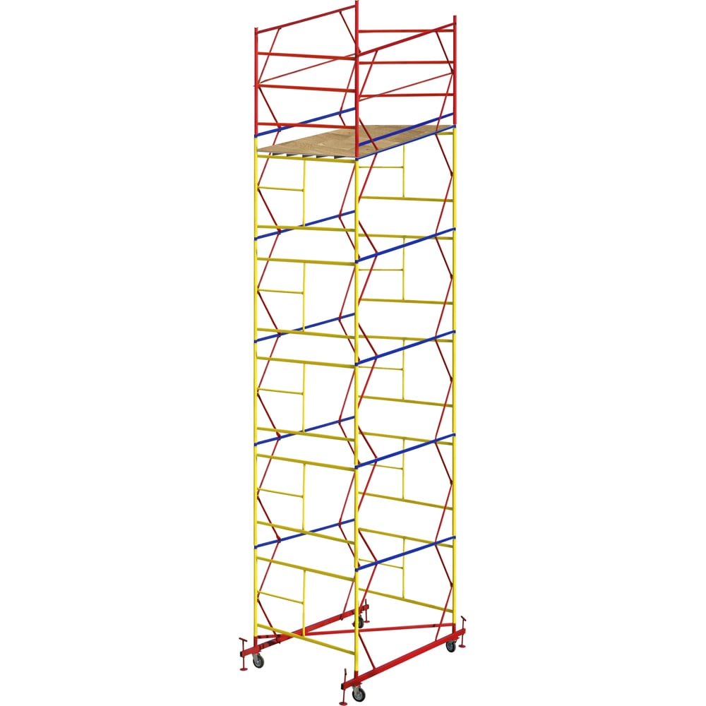 Изображение товара Вышка промышленная ВПР 1.6x2.0 H=7.6 м с площадкой и колесами