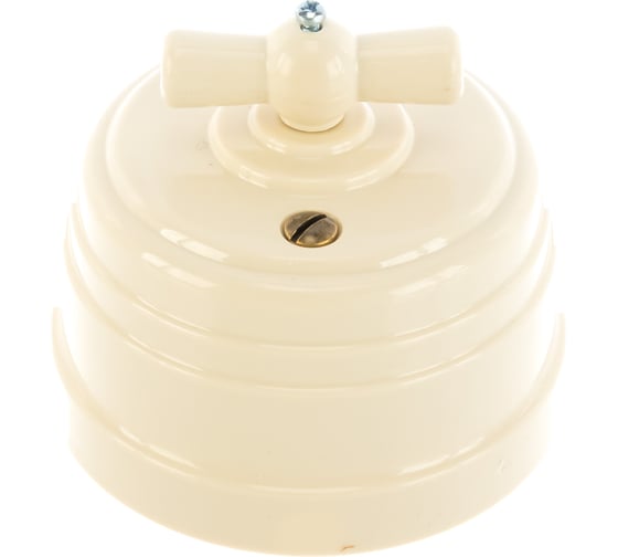 Изображение товара Поворотный выключатель МЕЗОНИНЪ 4 положения, пластиковый, цвет - слоновая кость GE30401-02