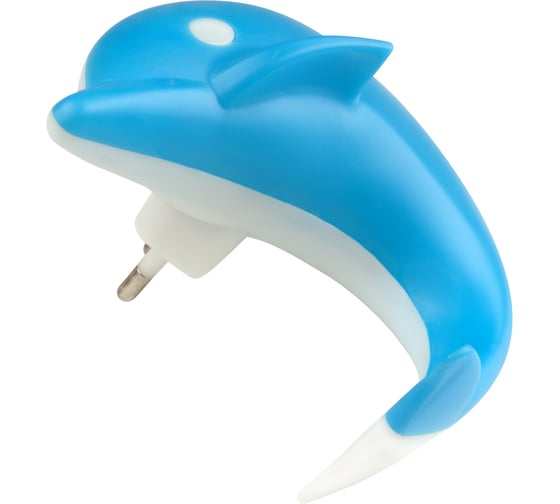 Изображение товара Светильник-ночник Uniel, без выключателя, DTL-301-Дельфин/Blue/4LED/0,5W, 10313