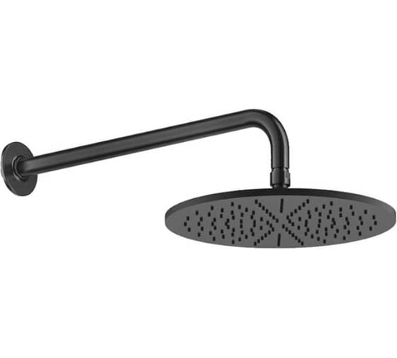 Изображение товара Верхний душ Gessi Inciso Shower шарнирный, с защитой от известкового налёта, цвет Black Metal Brushed PVD 58248.707