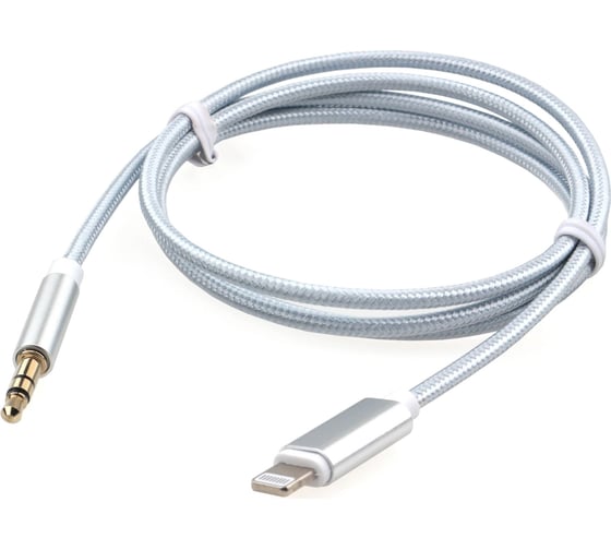 Изображение товара Кабель-переходник Cablexpert USB Lightning/Jack3.5, Mobile, 1м, белый, коробка, CCAB-AP35M-1M-W