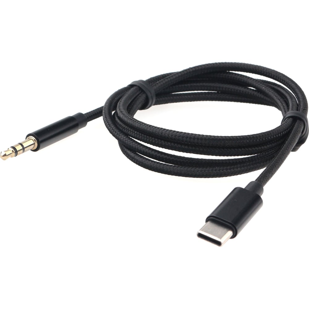 Изображение товара Кабель-переходник Cablexpert USB Type-C/Jack 3.5 мм 1м черный