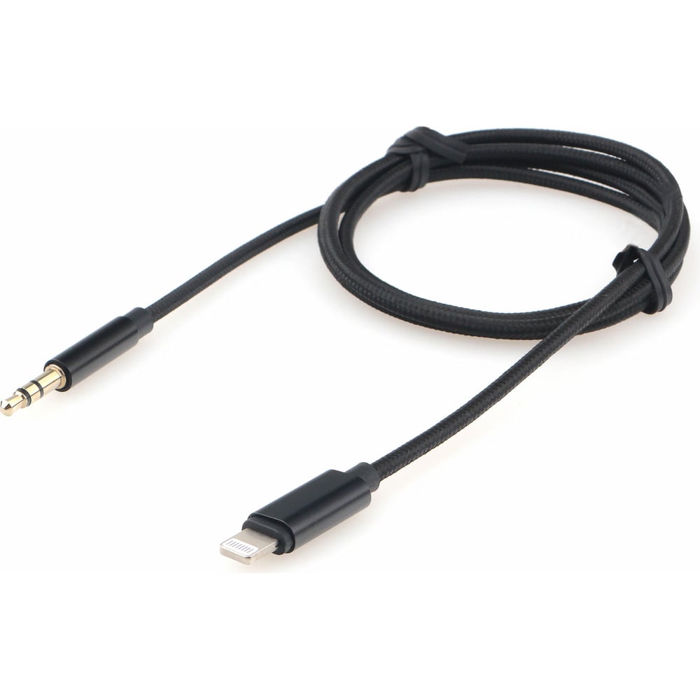 Изображение товара Кабель-переходник USB Lightning/Jack 3.5 мм 1м Cablexpert черный