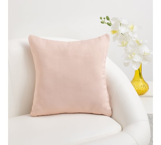 Изображение товара Декоративная наволочка Этель 40х40 см., цвет персиковый, блэкаут, 100% п/э 3591010