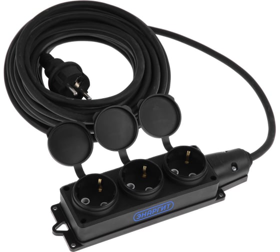 Изображение товара Удлинитель-шнур энаргит KC-G03P, КГ 3x2,5 (3 розетки, 10 метров, IP 44) KC-G03P-325-10-3-44