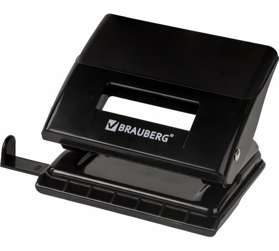 Изображение товара Дырокол BRAUBERG "Black Jack", до 20 листов, черный, 227796