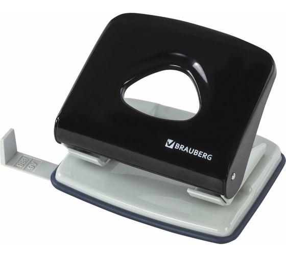 Изображение товара Дырокол BRAUBERG металлический PN-100M, до 30л, черный, 221277