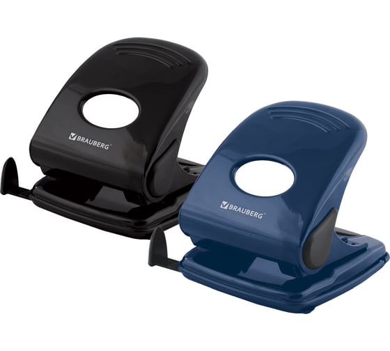 Изображение товара Дырокол BRAUBERG металлический Style, до 40л, черный, 220947