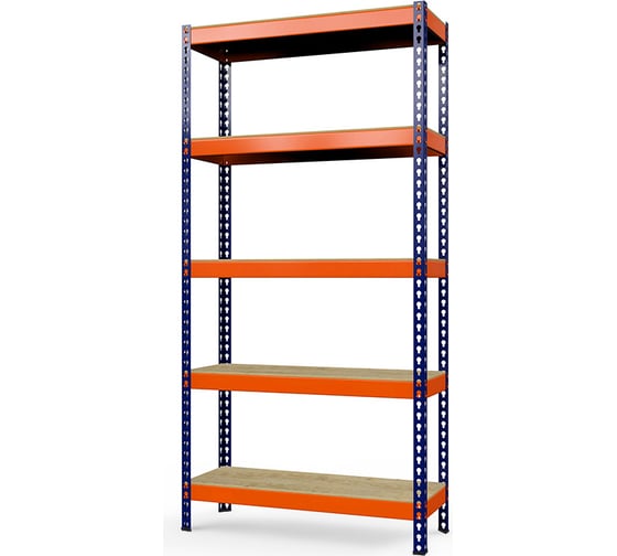 Изображение товара Стеллаж ГТС Профи 2500x1240x655 мм, 5 ярусов, фанера 99-251246555С