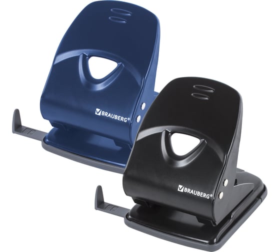 Изображение товара Дырокол BRAUBERG металлический Universal+, до 35л, черный, 222784