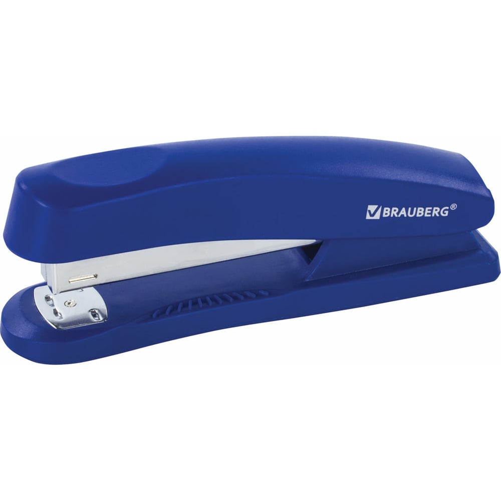 Полнозагрузочный степлер BRAUBERG шапочка для плавания взрослая резиновая обхват 54 60 см темно синий