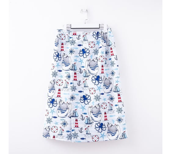 Изображение товара Полотенце банное Этель Капитан килт 75х144 см, вафля 200 г/м2, 100% хлопок 5928253