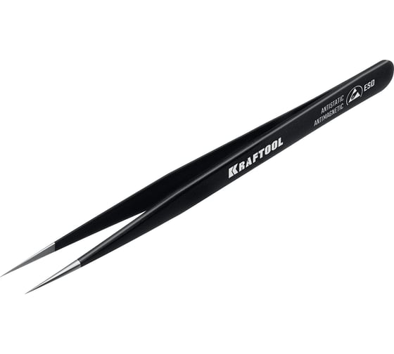 Изображение товара Антистатический антимагнитный прецизионный прямой пинцет KRAFTOOL 135 мм 222125