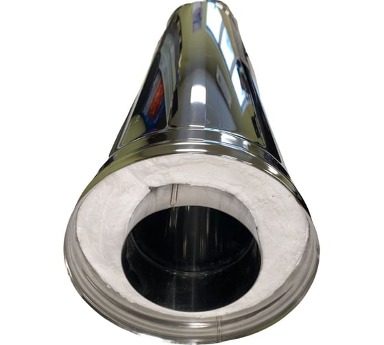 Изображение товара Дымоход-сэндвич ВПВ 35 O115x200 L-500мм, (внутр.-нерж.430 сталь 0,8 мм., наруж.-нерж.430 сталь, 0,5 мм.) изоляция CERABLANKET, Ип Чечихин Е.С. ДС-КВ 0002