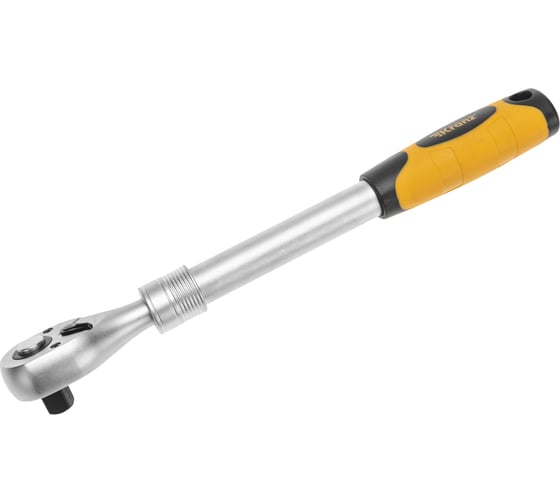 Изображение товара Ключ Kranz телескопический трещоточный 1/2, 330-460мм, CrV, двухкомпонентная рукоятка KR-12-8411