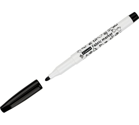 Изображение товара Маркер для ткани Luxor "Fabric" черный, пулевидный, 1-2мм, 12 шт. 33301