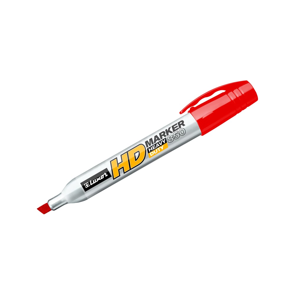 Изображение товара Промышленный перманентный маркер Luxor Heavy Duty 850 красный 3-7 мм скошенный