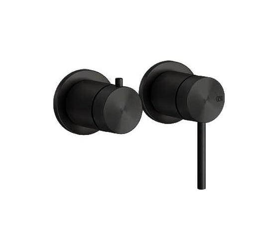 Изображение товара Смеситель настенный Gessi Shower316 однорычажный, на 2 выхода, внешняя часть, цвет Black XL 54077.299