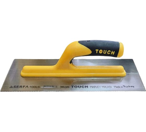 Изображение товара Гладилка треугольная зубчатая с пластмассовой ручкой Serfa 30 см TOUCH код 283