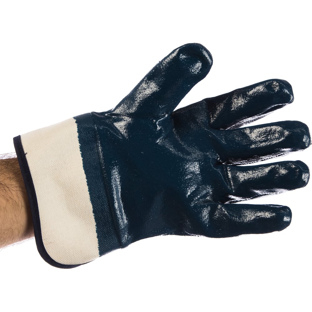 Маслостойкая перчатка INTERTOOL, размер 4XL, цвет белый/синий