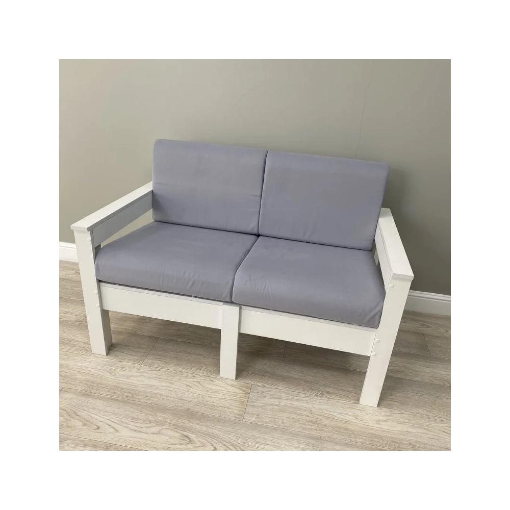 Изображение товара Диван 2-х местный NEW VICTORIA стиль лофт велюр графит каркас ЛДСП