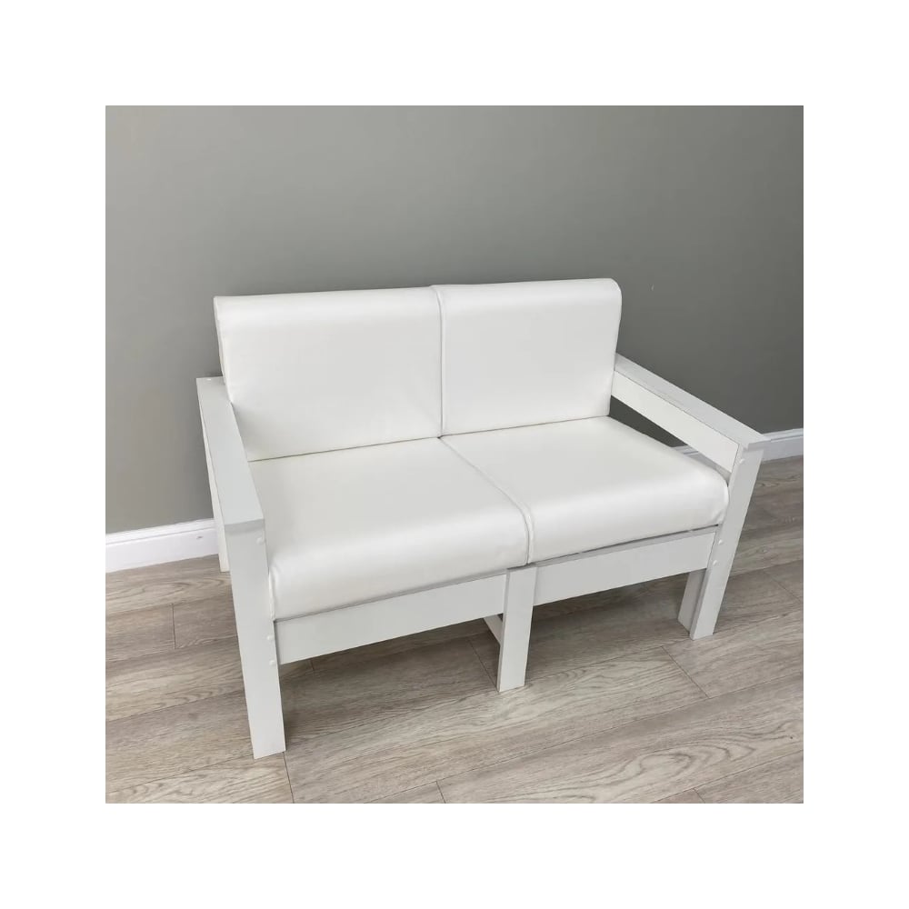 Изображение товара Диван 2-х местный NEW VICTORIA каркас белый кожзам белый